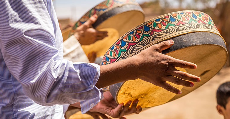 Gnaoua Morocco Music Festival-  drums and live music