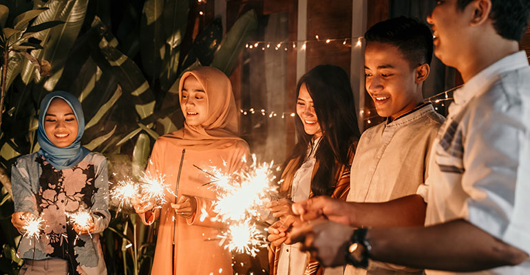 FPI Top 10 | Young adults holding sparklers in their hands 